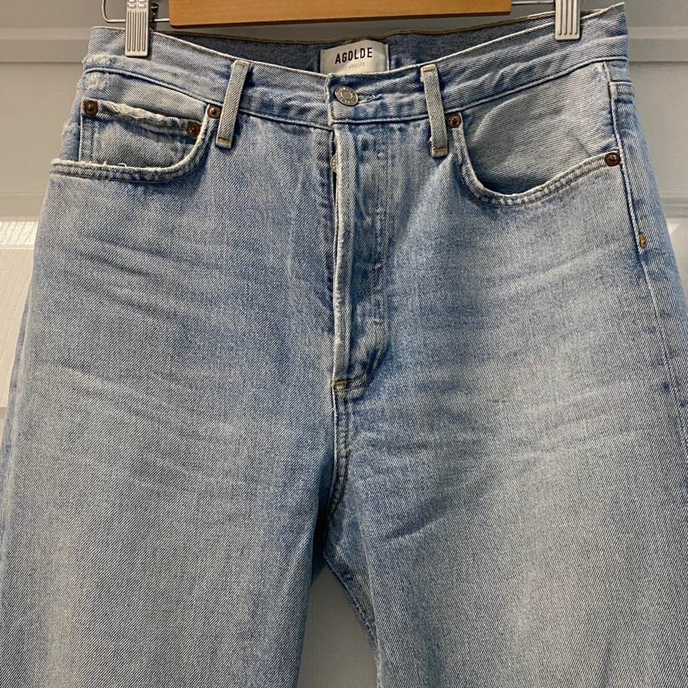 Agolde Women's Light Blue Straight Leg Jeans